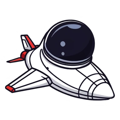 cartoonish Black Knight Satellite with sparkles sticker