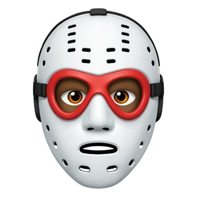 Masque de hockey de kanye west avec deux trous au dessus de la place de vision, et 6 trous en dessous de la place du nez sticker