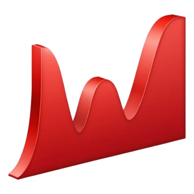down going red graph sticker