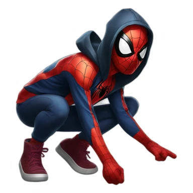 spiderman-miles-morales with hoodie sticker