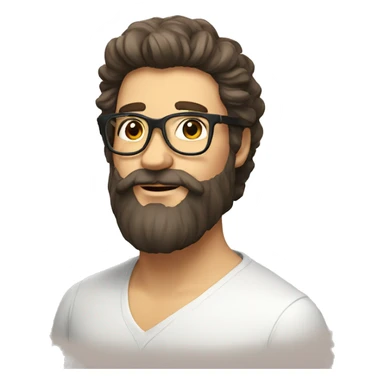 French Bearded person majestic with glasses sticker