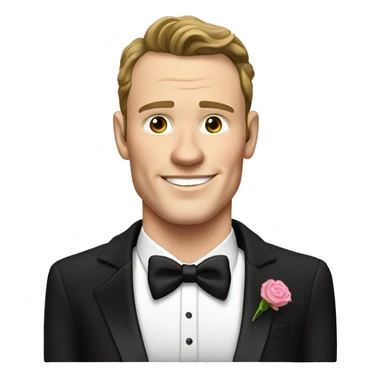 Jonathan Toews in black tuxedo; pink picture frame sticker