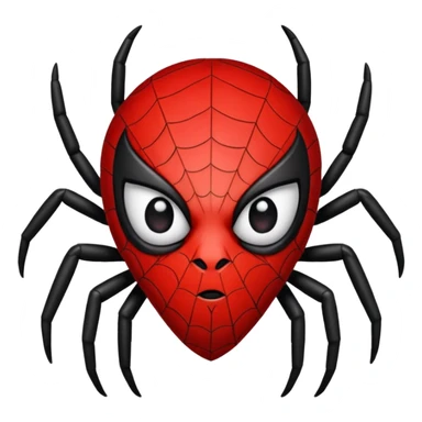 face spider in love with hart sticker