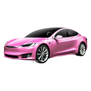 Pink tesla  sticker