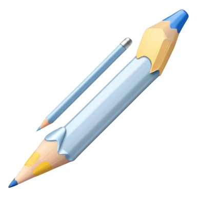 white colored pencil with a sharp white tip sticker