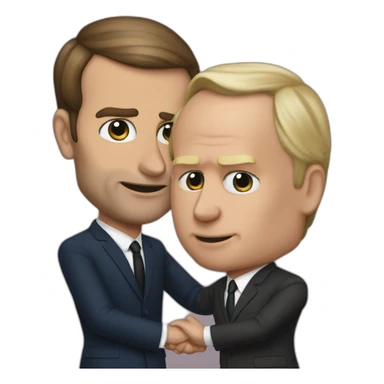 Emanuel macron embrase Vladimir poutine   sticker