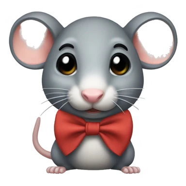 Rat with a bow sticker