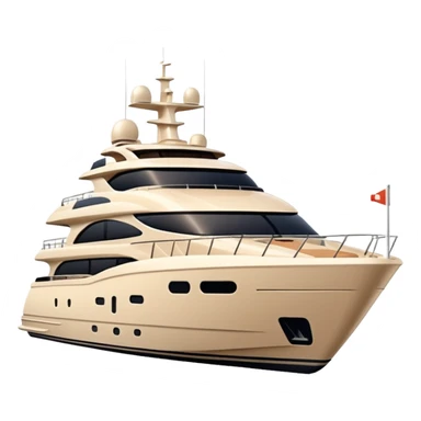 Beige aesthetic Yacht  sticker