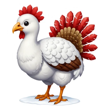 Pretty snow turkey sticker