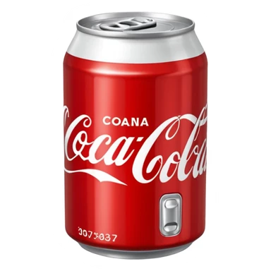 Draw a classic Coaa-Cola can with red label & white script logo. sticker