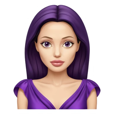 Angelina Jolie, purple dress sticker