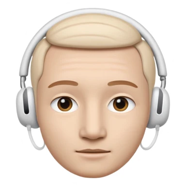 A face exactly like this « 😶 » and wearing airpods max without microphone  sticker