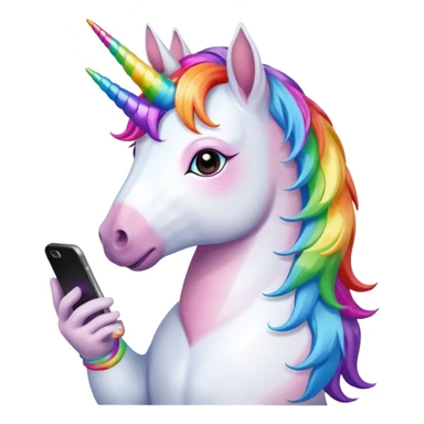 unicorn with new phone sticker