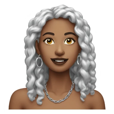 silver chunky hoop earrings sticker