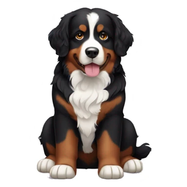 Bernese mountain dog no black hair sticker