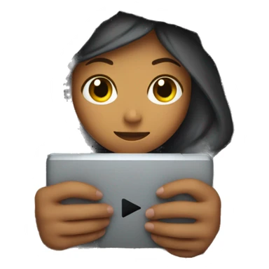 Cozy girl wrapped in blanket playing Nintendo  sticker