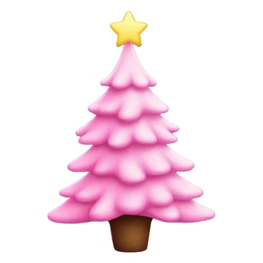 aesthetic pink Christmas tree  sticker