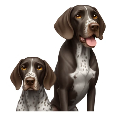 Two German pointer dogs  sticker