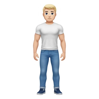 Man with no clothes and no underwear on full body sticker