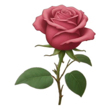 Une rose sur une peinture sticker