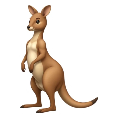 Kangaroo balancing on its tail sticker