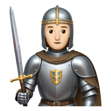 Knight with king Baldwin IV mask sticker