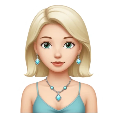 white girl with a hormone molecule sticker