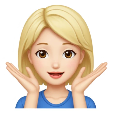 Kissy face with hands anime style  sticker