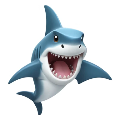 shark doing a hang loose sticker