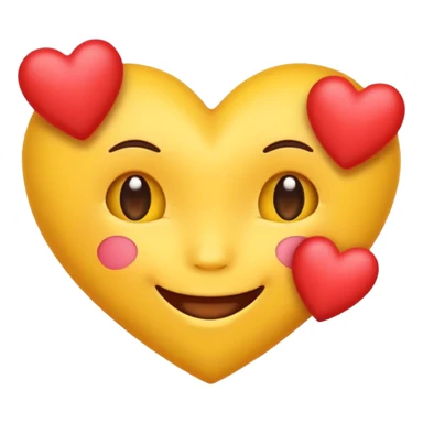 Emoji in love with hearts sticker