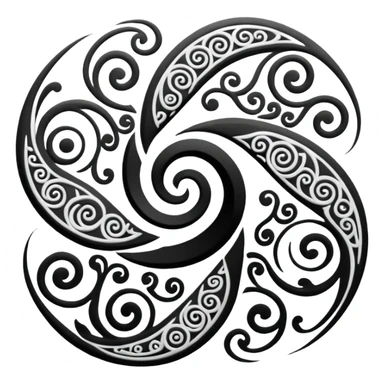 Unity Māori koru design at top sticker