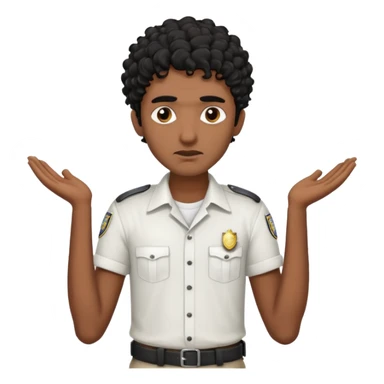 Make a dirty Indian with a shirt fro curly hair getting arrested. Make the Indian skinny too sticker