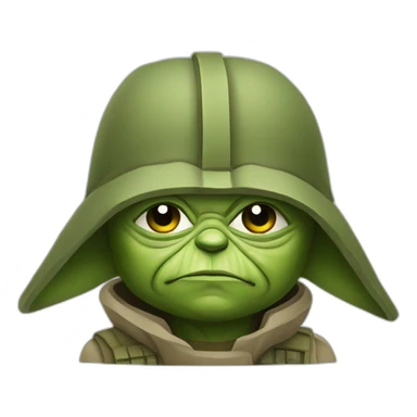 yoda soldier Ukraine  sticker