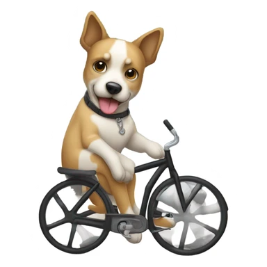 Un perro montado en una bicicleta  sticker