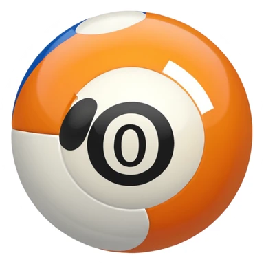 Make a pool ball with the number 0 sticker