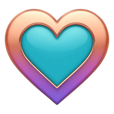 I need a teal, orange , purple, and rose gold Heart emoji sticker