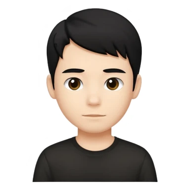 A roblox Avatar whit sleek hair and black shirt      boy sticker