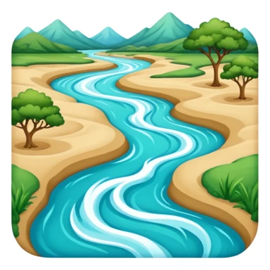 River stream in delta sticker