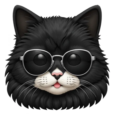 cat wearing sunglasses, simple, cute sticker