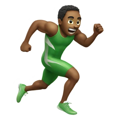 fit cucumber sprinting fast sticker