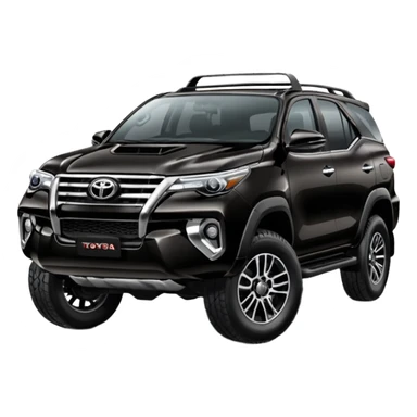 Black Toyota fortuner with full attitude  sticker