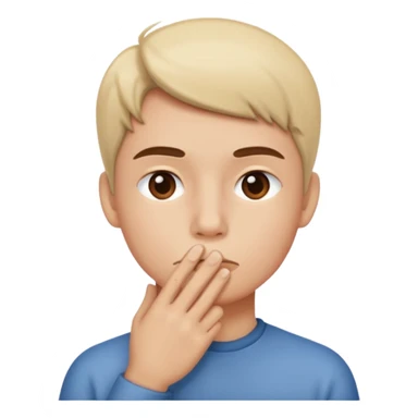 Silent face, shushing sticker