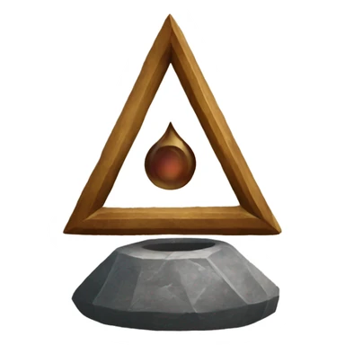 create an emoji that refers to the philosopher's stone, the symbol of alchemy.  The symbol consists of a larger circle that circumscribes a triangle which contains a square inside it. sticker