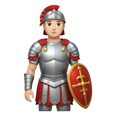roman soldier fullbody with silver armos and without weapons sticker