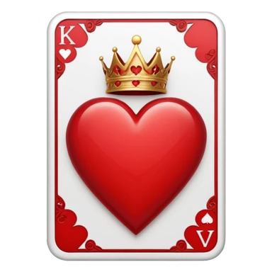 King of Hearts poker card  with out the card only the symbols sticker