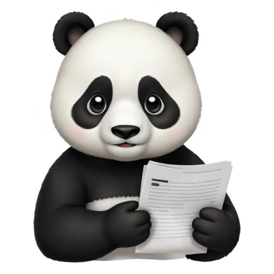 Panda asking for please review my pull request code  sticker