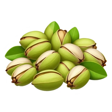 Heap of raw pistachios with shells, natural and organic, close-up view sticker