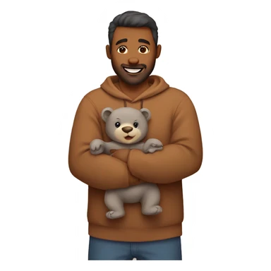 Daddy bear holding baby bear sticker