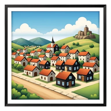 pequeño pueblo sticker