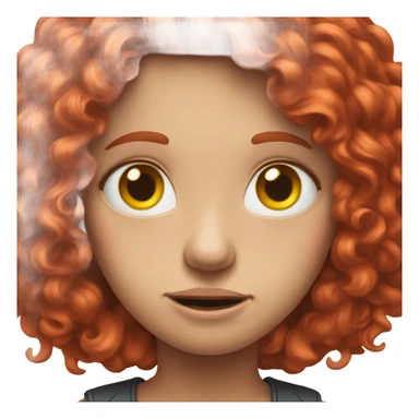 Redhead rolling eyes sticker